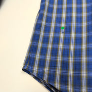 Chemise Nautica XL Bleu Carreaux Classic Fit 100% Coton Made in Mauritius