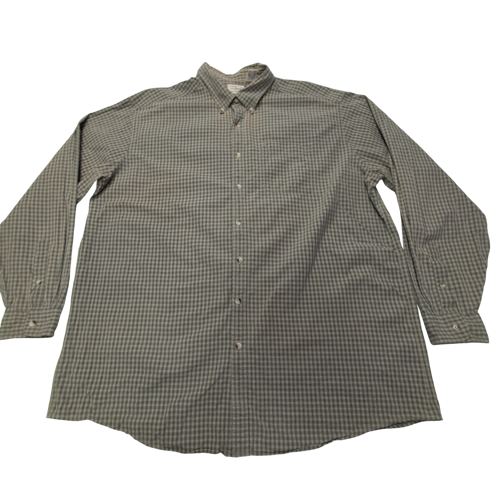 Chemise L.L. Bean kaki à petits carreaux taille XXL #140e