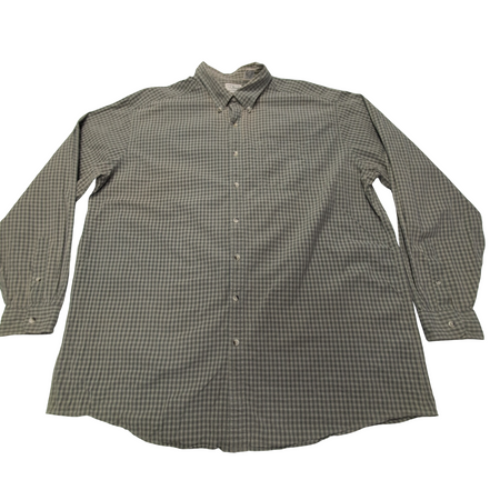 Chemise L.L. Bean kaki à petits carreaux taille XXL #140e