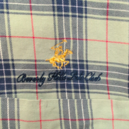 Chemise Beverly Hills Polo Club XXL Vert Pâle Carreaux Logo Brodé Poche