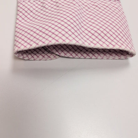Chemise BURBERRY 100% Coton Rose Fuchsia L Logo Brodé Manches Longues