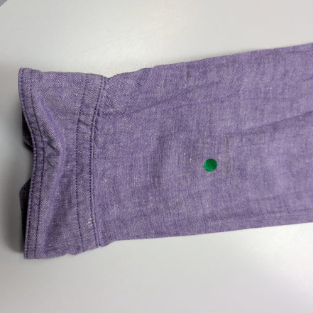 Chemise Express M Lin Coton Violet Chiné Manches Retroussables 2 Poches