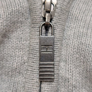 Gilet Zippé Tommy Hilfiger Femme Gris avec Écusson Brodé - Taille 2XL