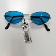 Lunettes de soleil Y2K Cyber Minimaliste Teintées Bleu Ciel Branche Fine