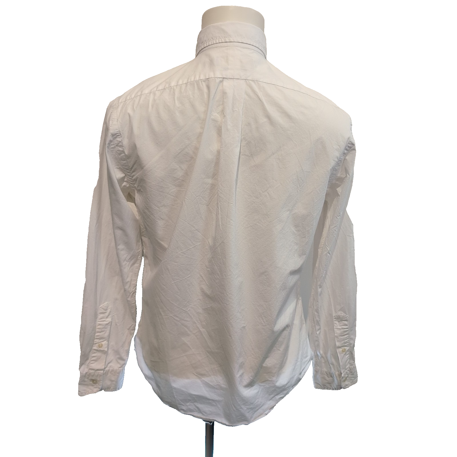 Chemise Ralph Lauren M Slim Fit blanc uni stretch logo bleu marine