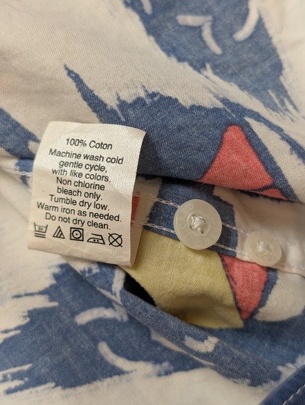 Chemise Hawaïenne J.Crew Slim XL Coton Blanc Motifs Voiliers Rouges