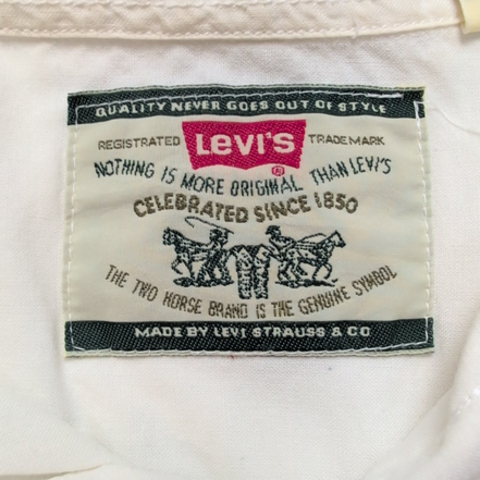Chemise Levi's Vintage Blanche 100% Coton Coupe Ample Taille L
