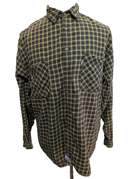 Chemise LEVI'S Flanelle à Carreaux Jaune et Noir Manches Longues - Taille L