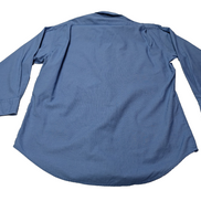 Chemise CHAPS vintage bleu uni logo brodé manches longues homme taille XL