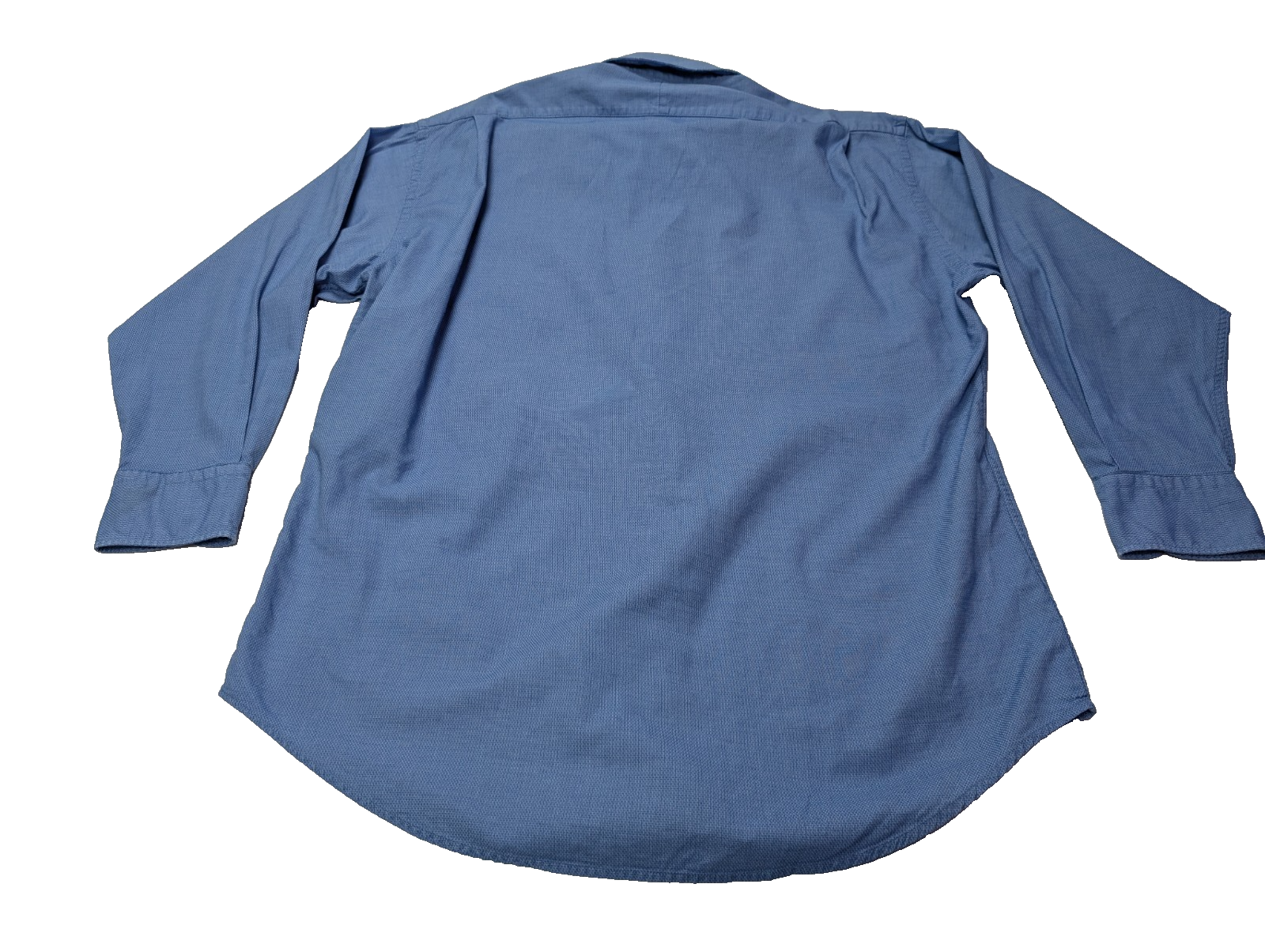 Chemise CHAPS vintage bleu uni logo brodé manches longues homme taille XL