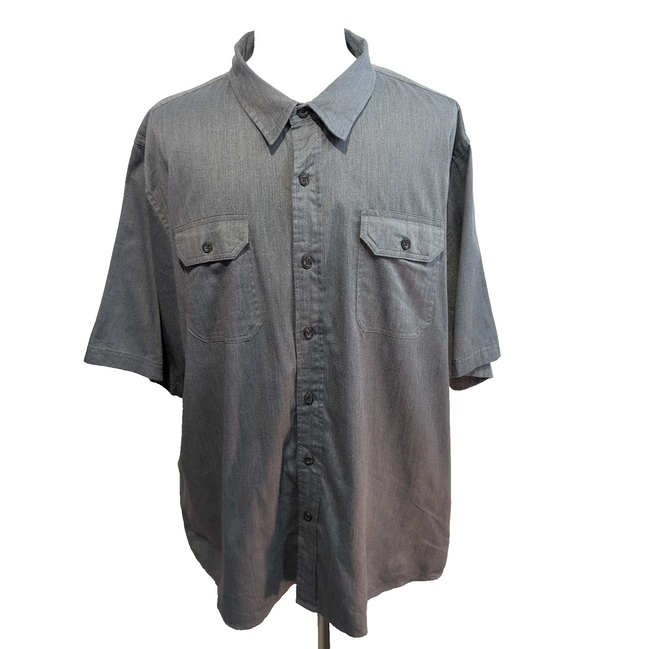 Chemise Wrangler Manches Courtes Grise à Poches Stretch Taille 3XLTG