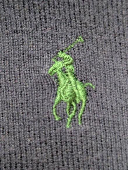 Pull Polo Ralph Lauren Bleu Marine Logo Vert - Style Sweat-Shirt - Taille XL