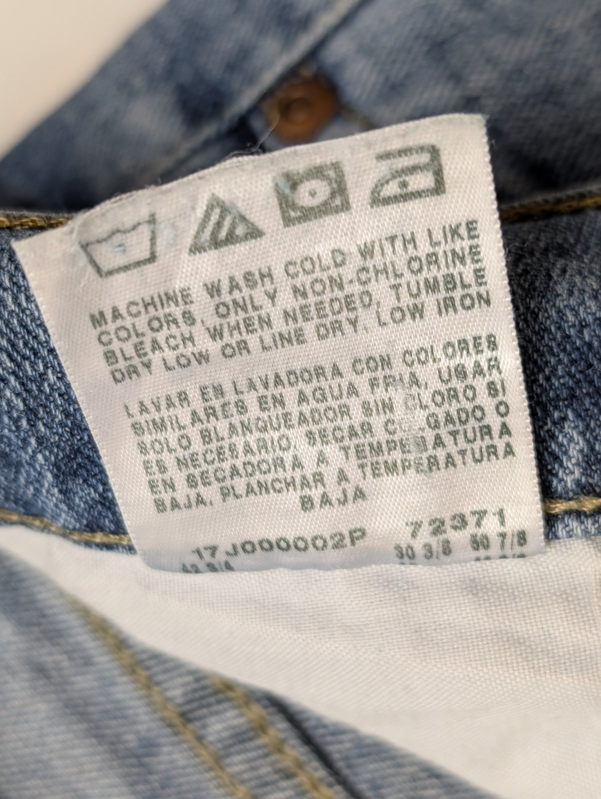 Jean Lee Homme Bleu Patiné Stretch W38 L29 Vintage Original Denim