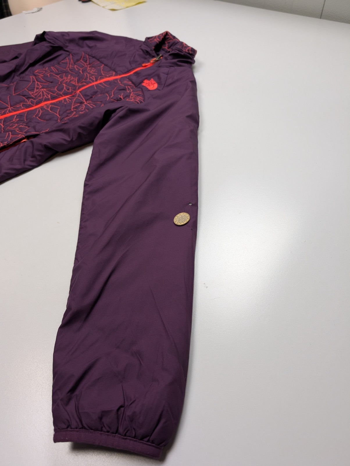 Veste Matelassée The North Face Violet Motifs Lotus Fluo - Taille S M