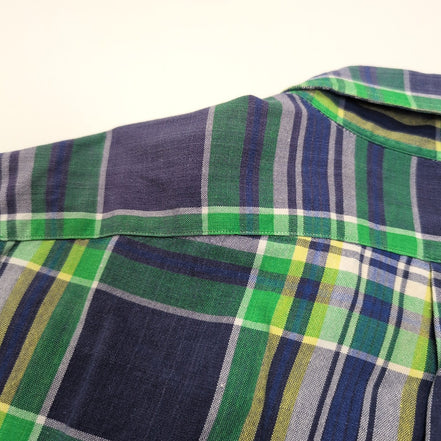 Chemise Shirt Ralph Lauren Blaire S Carreaux Vert Bleu Jaune Button Down