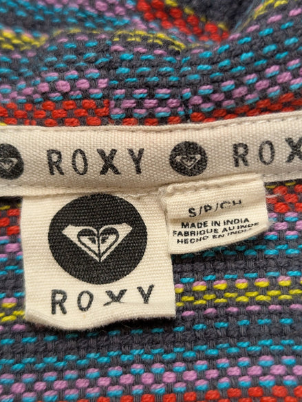 Sweat à Capuche Roxy Baja Authentique Rayures Multicolores - Taille S