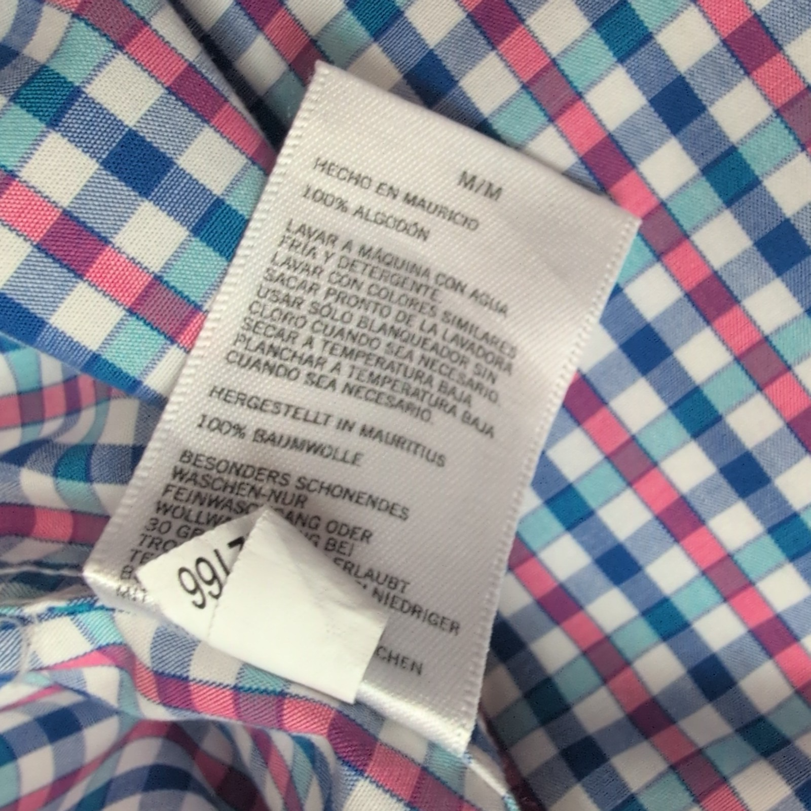 Chemise Nautica Classic Fit M carreaux rouge bleu logo bleu coton manches longue