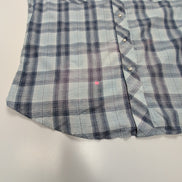 Chemise Wrangler Manches Courtes Bleue Carreaux à Poches Style Western Taille L