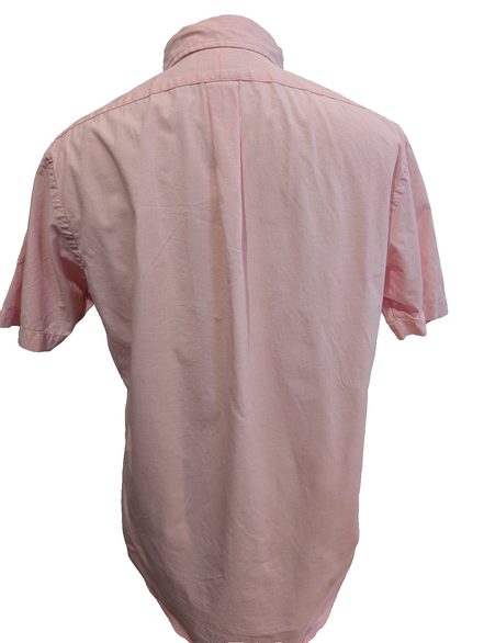 Chemise Ralph Lauren Homme S Manche Courte Rose Classic Fit Logo Bleu Petite Tai