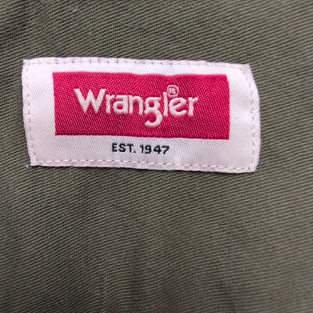 Chemise Wrangler Manche Courte Vert Kaki Stretch Taille 2XL Deux Poches
