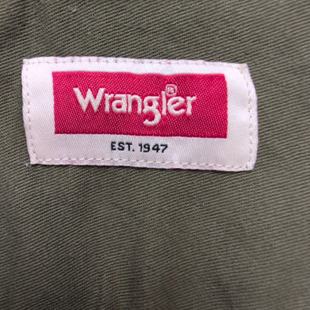 Chemise Wrangler Manche Courte Vert Kaki Stretch Taille 2XL Deux Poches