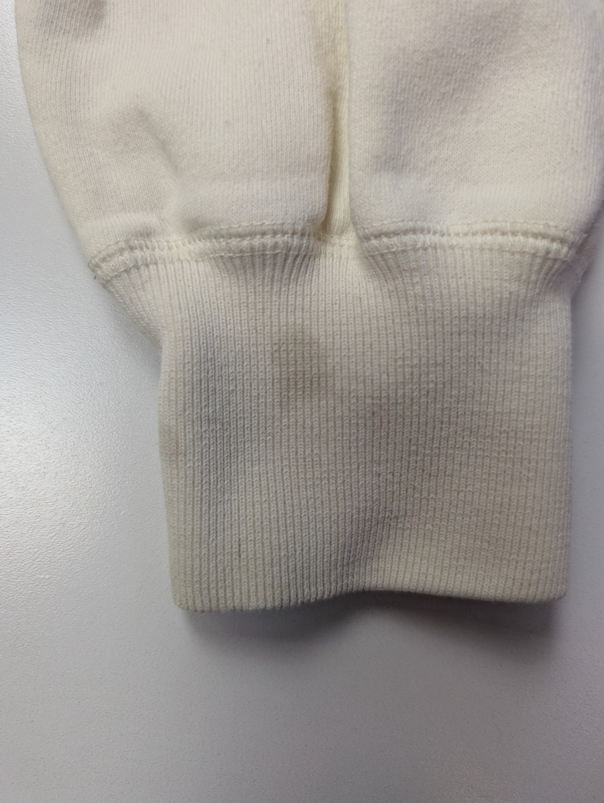 Pull Sweat Polo Ralph Lauren M blanc logo bleu brodé Made in Hong Kong