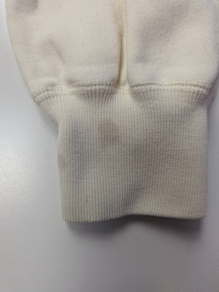 Pull Sweat Polo Ralph Lauren M blanc logo bleu brodé Made in Hong Kong