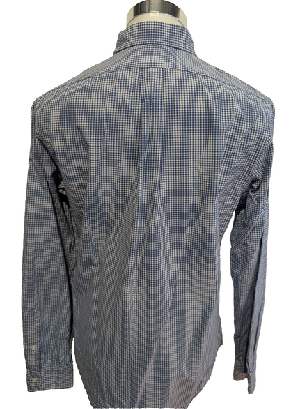Chemise Polo Ralph Lauren Shirt Blake XL Vichy Bleu Logo Marine Button Down