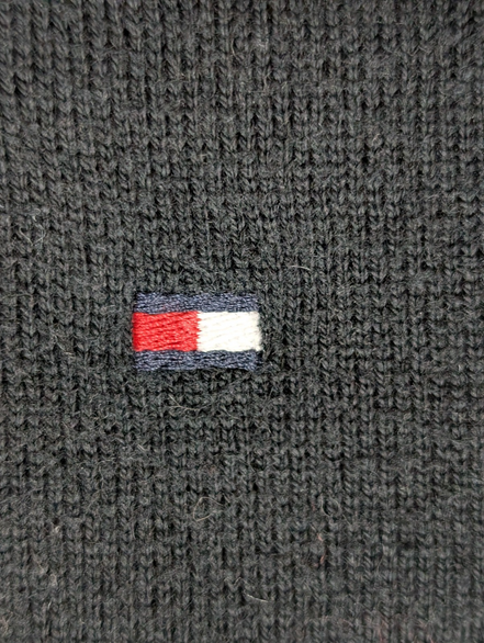 Pull Tommy Hilfiger Homme Col V Noir Coton et Cachemire - Taille XXL