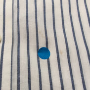 Chemise Andhurst XL Blanc Rayures Bleues 60% Coton Manches Courtes