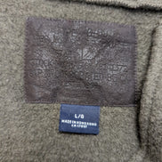 Pull GAP L kaki 100% laine capuche grosse maille chaud Made in Hong Kong