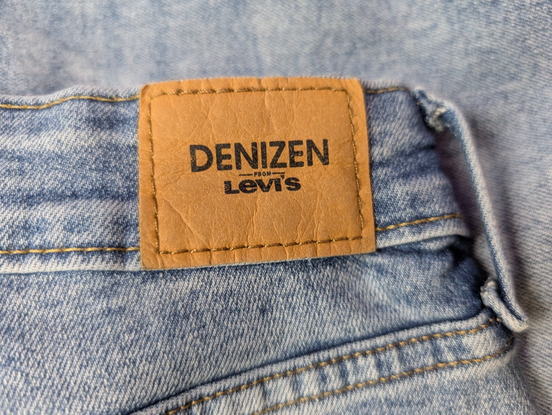 Jean Levi's Denizen Femme Bleu Clair Stretch Rock Troué Ourlet T34 W28