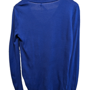 Pull LAUREN Ralph Lauren S bleu royal col V modal soie maille fine femme