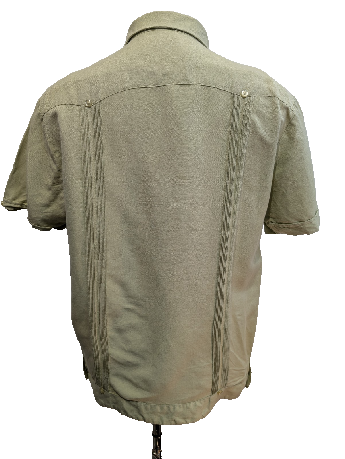 Chemise Hawaïenne HAVANA Vert Pâle Relief & 4 Poches - Taille M