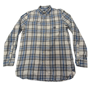 Chemise CHAPS blanche bleue noire à carreaux taille S #73e