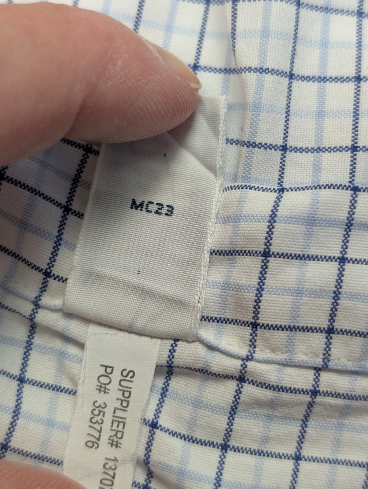 Chemise Ralph Lauren blanche à carreaux taille L/XL #2441