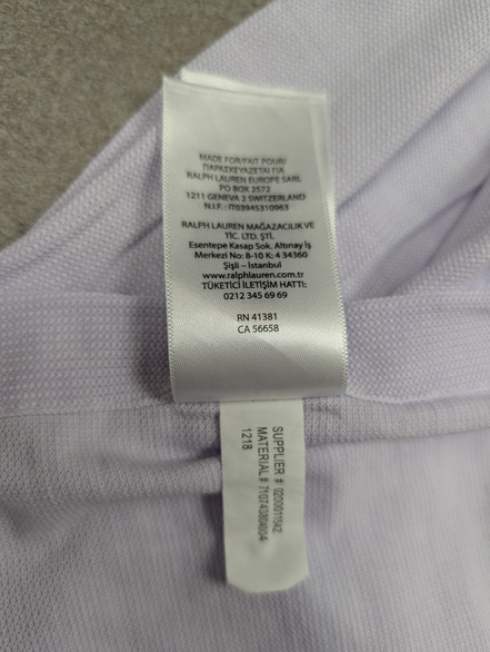 Chemise Ralph Lauren lila violet pâle manches longues taille XXL #2812