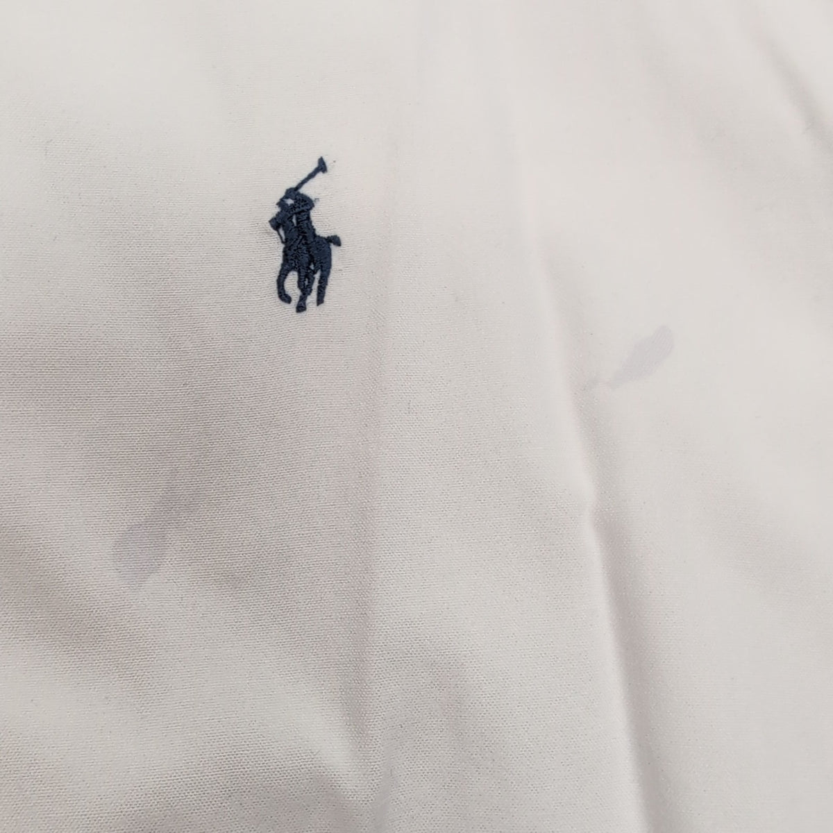 Chemise Ralph Lauren XL Blanche Classic Fit Logo Bleu Button Down Coton Shirt