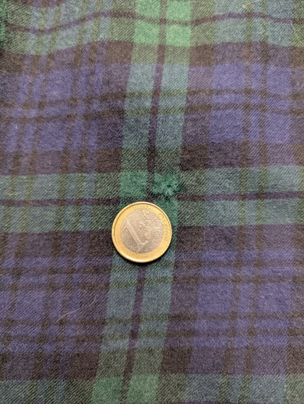 Chemise L.L.Bean T.L Vtg Laine/Coton Flanelle Épaisse Carreaux Bleu Vert