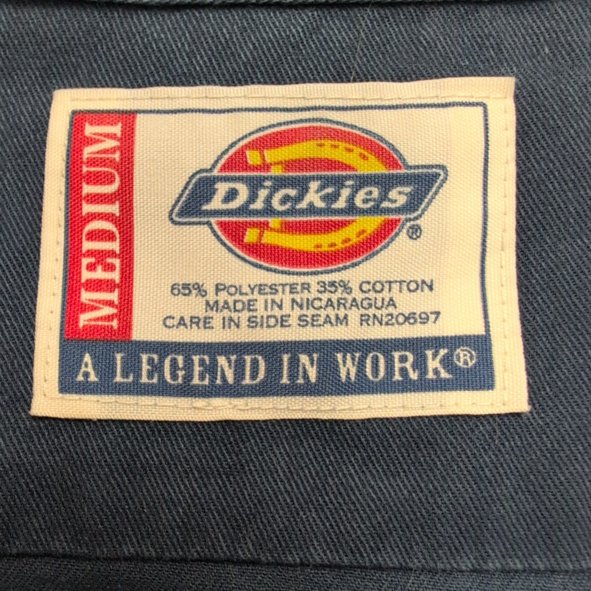 Chemise Dickies M Bleu Marine Workwear Manches Courtes 2 Poches Logo