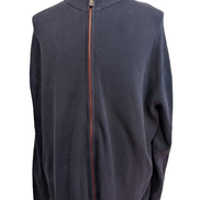 Gilet Tommy Hilfiger Bleu Marine Zippé Col Montant - Taille 3XL