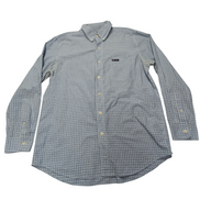 Chemise Chaps bleu clair à carreaux taille M #48e