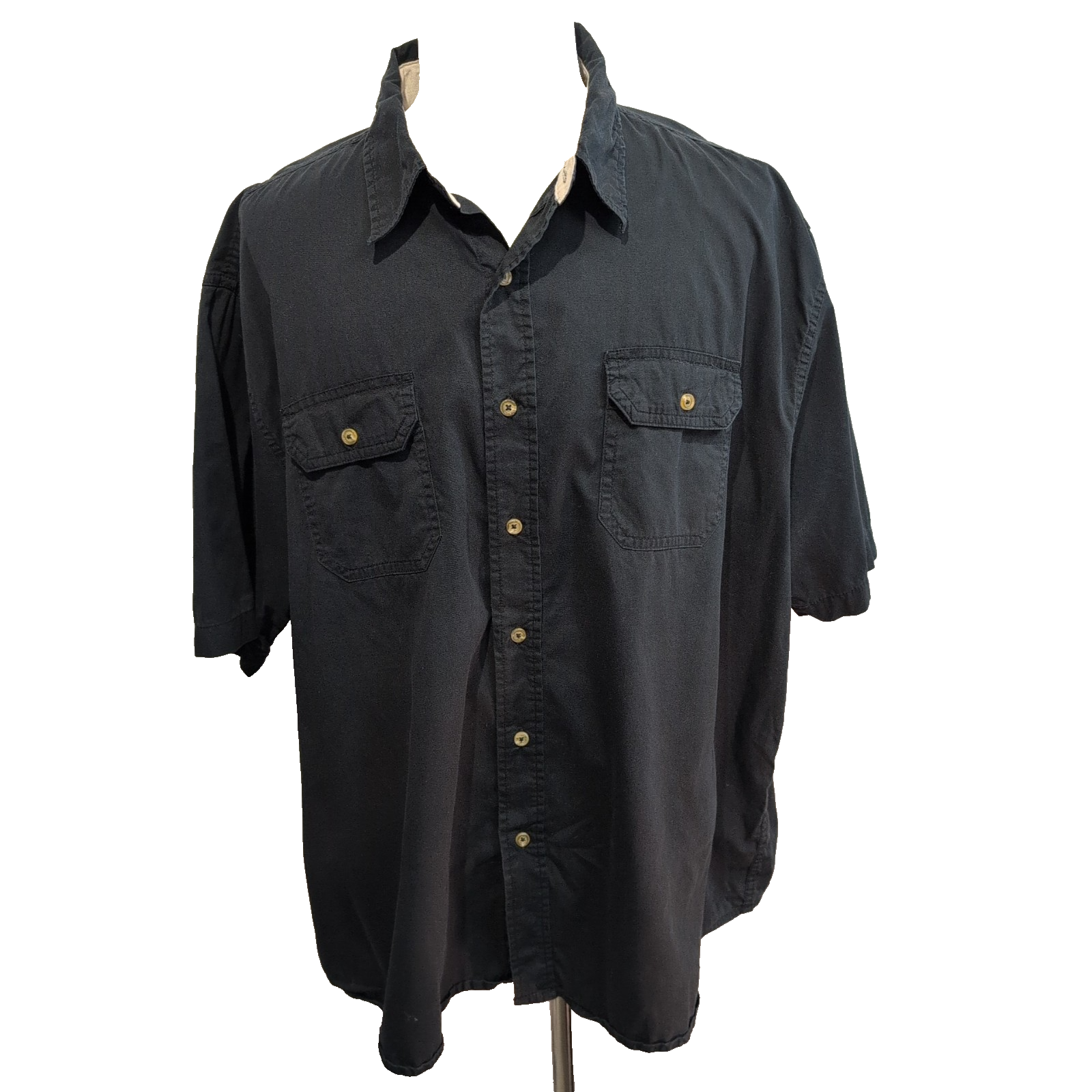 Chemise Wrangler Manches Courtes Noire à Poches Taille 3XL