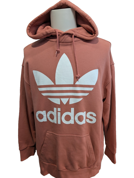 Sweat à Capuche Adidas Saumon Foncé - Coupe Oversize - Neuf - Taille XS/L