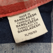 Chemise Levi's à Carreaux Rouge Blanc Bleu - Effet Lin Manches Longues T.XL