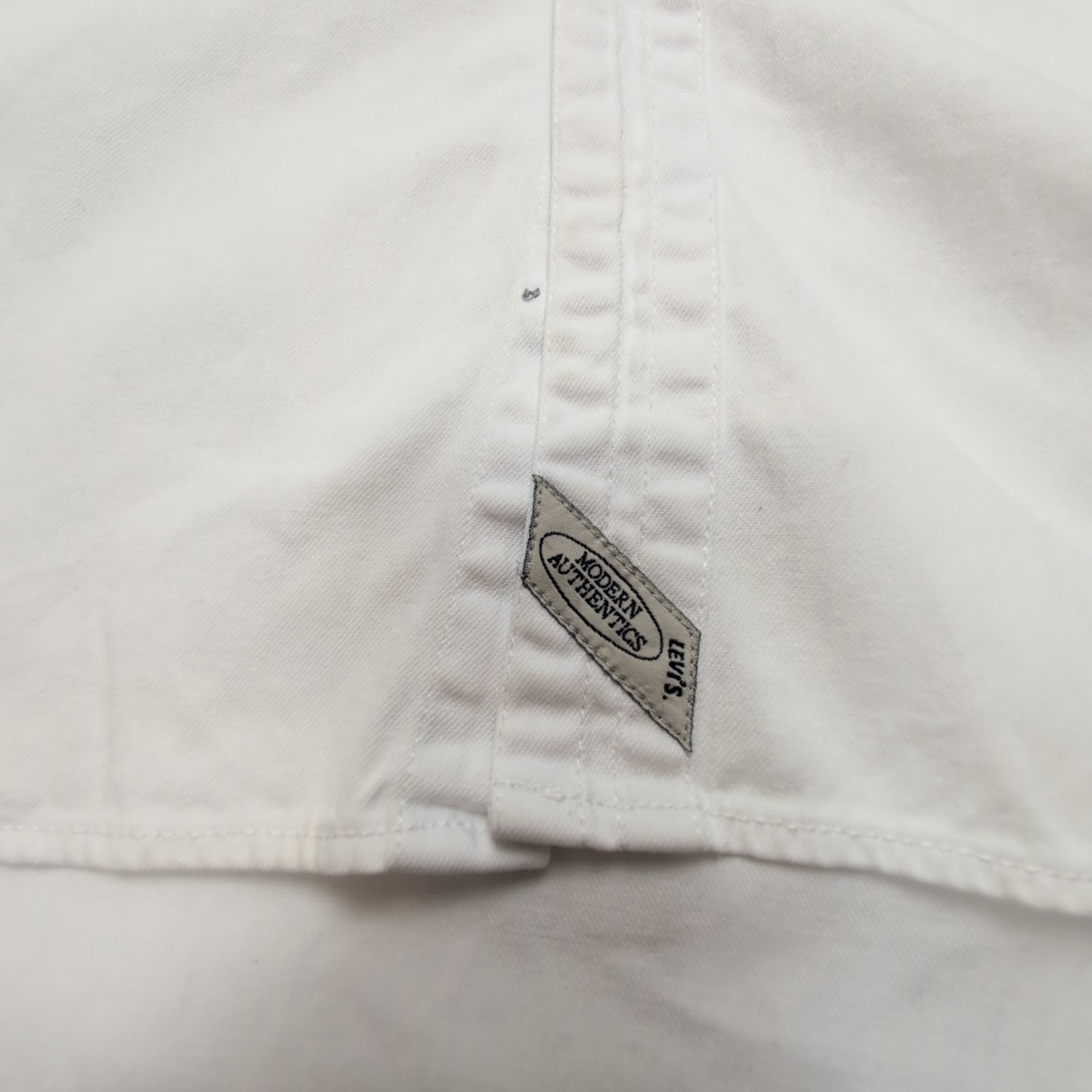 Chemise LEVI'S Homme XL Blanche en Jean Manches Longues Poches