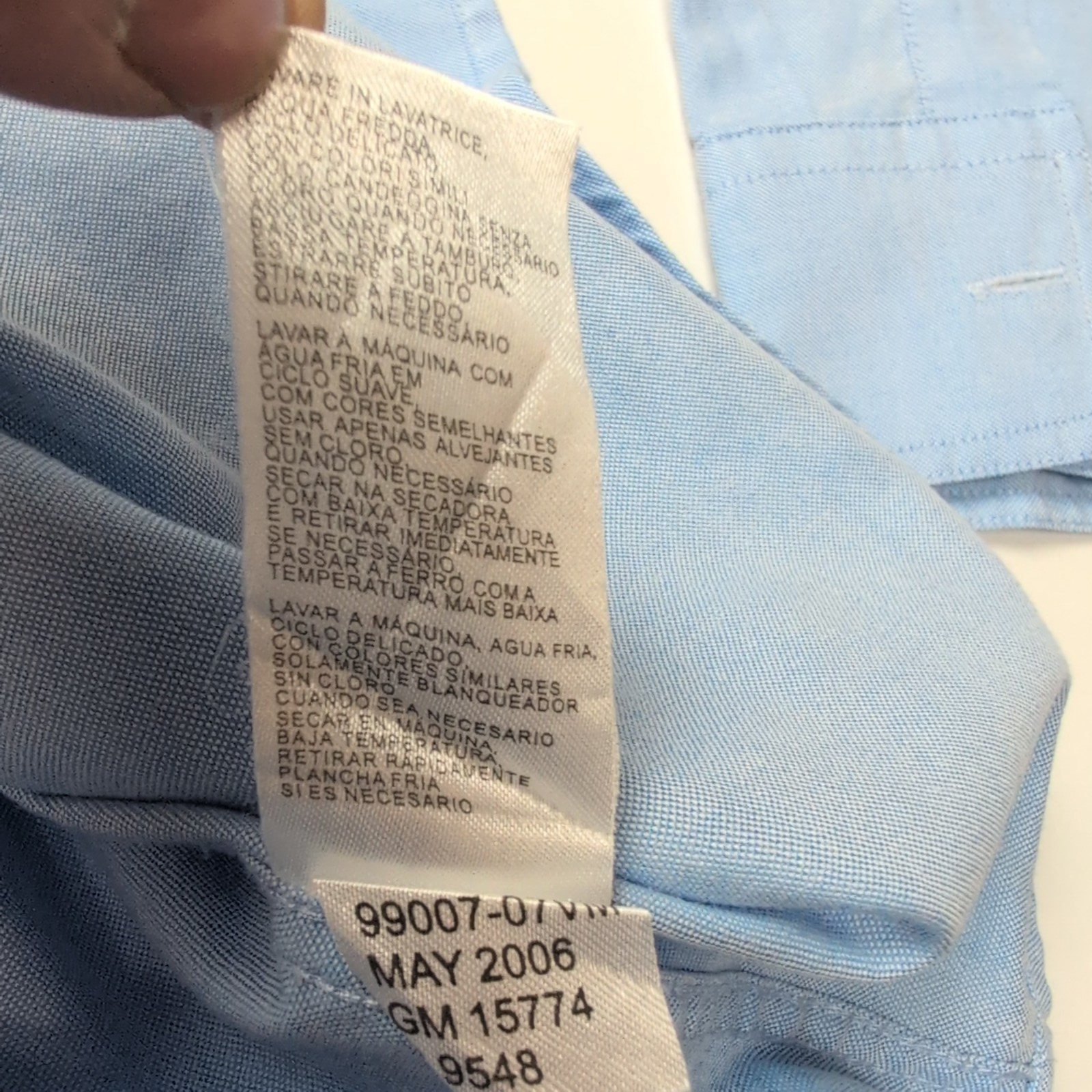 Chemise Harley Davidson M Bleu Logo Manche Brodé 2 Poches manches longues