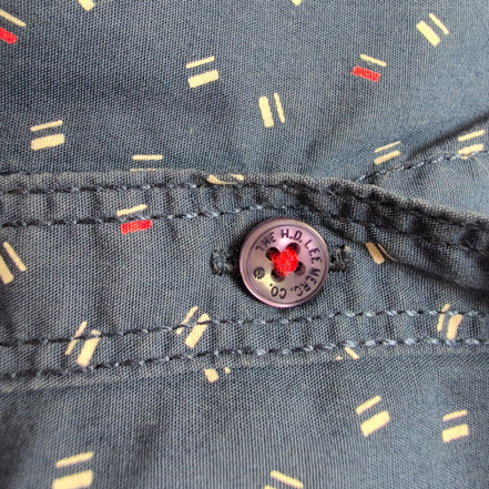 Chemise HD Lee bleu micro motifs manches longues XL