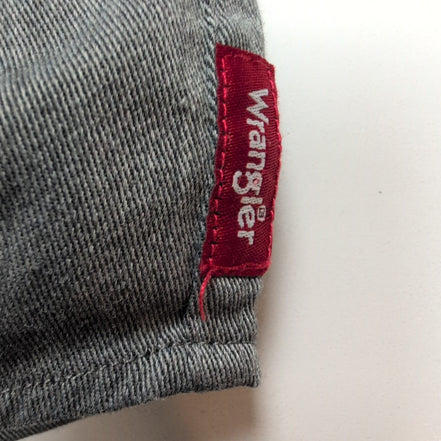 Chemise Wrangler Manches Courtes Grise à Poches Stretch Taille L