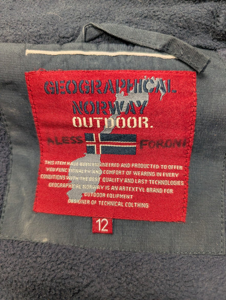 Manteau Imperméable Geographical Norway Bleu Marine Taille S (12 ans) Parka 🧥